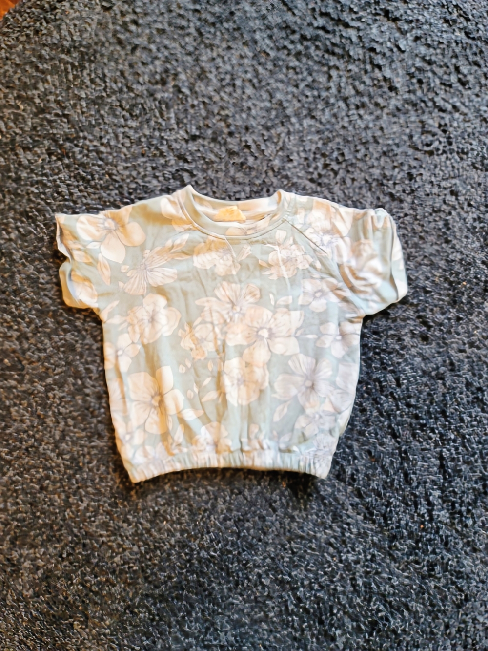 Kids Floral Short Sleeve Tee in Light Green